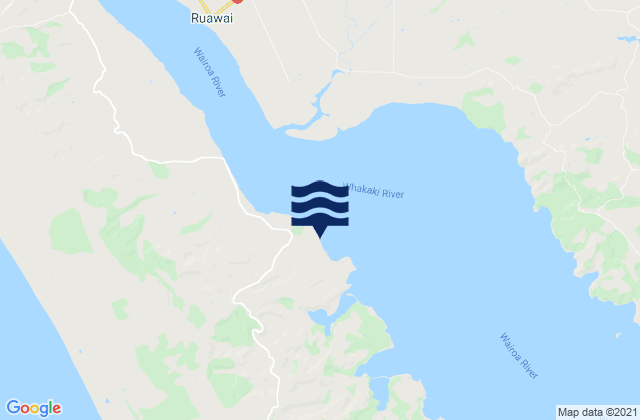 Mappa delle Getijden in Clarks Bay, New Zealand