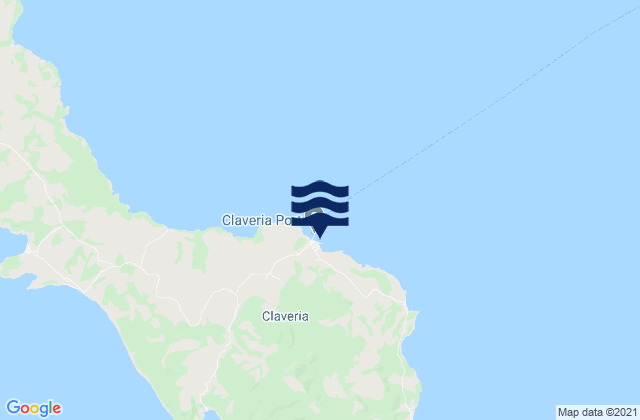 Mappa delle Getijden in Claveria, Philippines