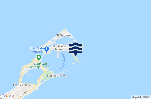 Mappa delle Getijden in Clearwater Beach, Bermuda