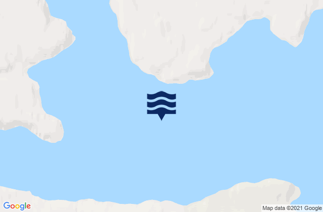 Mappa delle Getijden in Clearwater Fiord, Canada