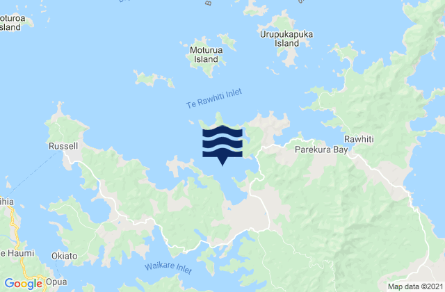 Mappa delle Getijden in Clendon Cove, New Zealand