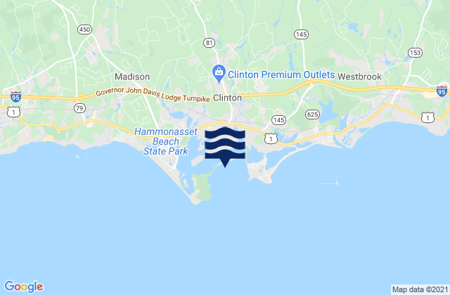 Mappa delle Getijden in Clinton Harbor, United States