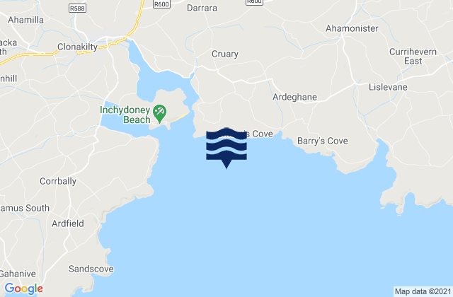 Mappa delle Getijden in Clonakilty Bay, Ireland