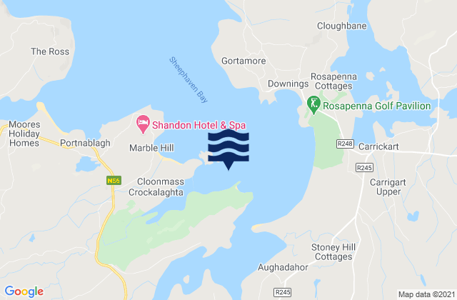 Mappa delle Getijden in Clonmass Bay, Ireland