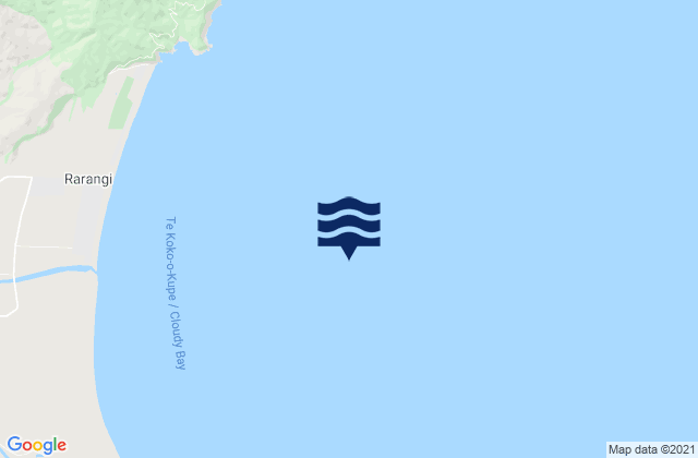 Mappa delle Getijden in Cloudy Bay, New Zealand