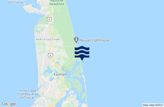 Mappa delle Getijden in Coast Guard Beach, United States