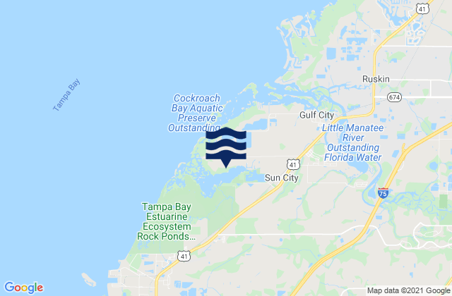 Mappa delle Getijden in Cockroach Bay, United States