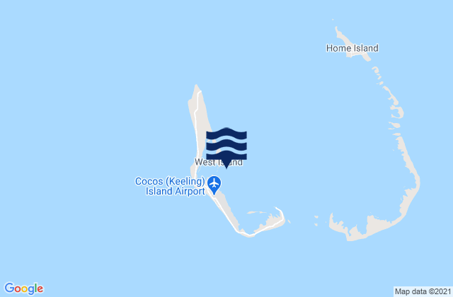 Mappa delle Getijden in Cocos Islands