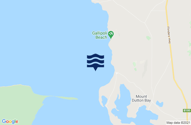 Mappa delle Getijden in Coffin Bay Entrance Beacon, Australia