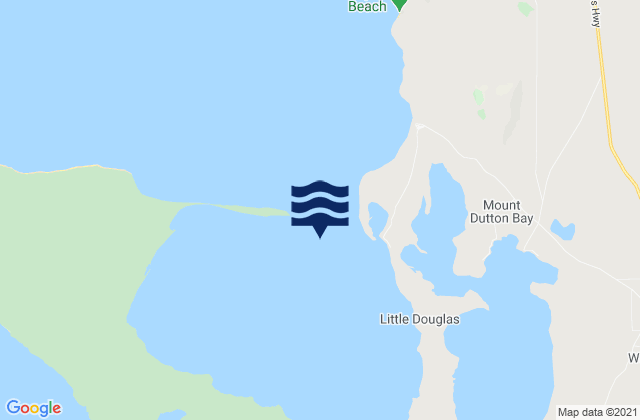 Mappa delle Getijden in Coffin Bay, Australia