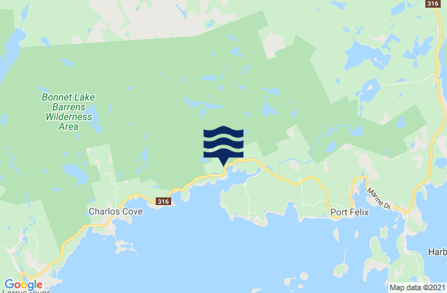 Mappa delle Getijden in Cole Harbour, Canada