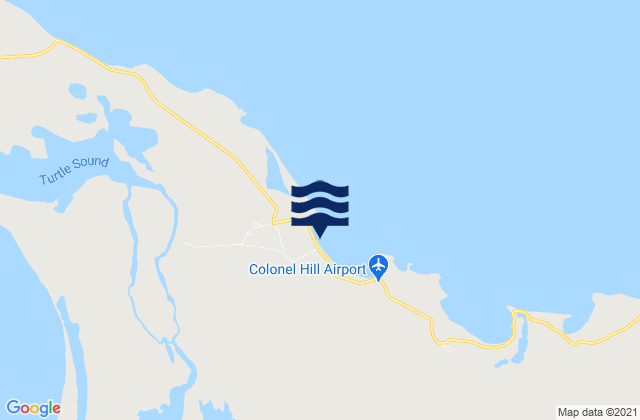 Mappa delle Getijden in Colonel Hill, Bahamas