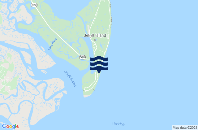 Mappa delle Getijden in Comfort Inn/Jeckyll Island, United States