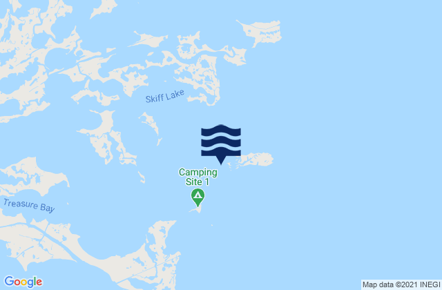 Mappa delle Getijden in Comfort Island, United States