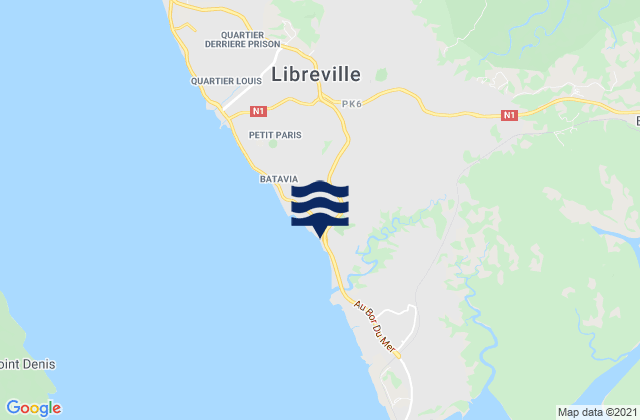 Mappa delle Getijden in Commune of Libreville, Gabon