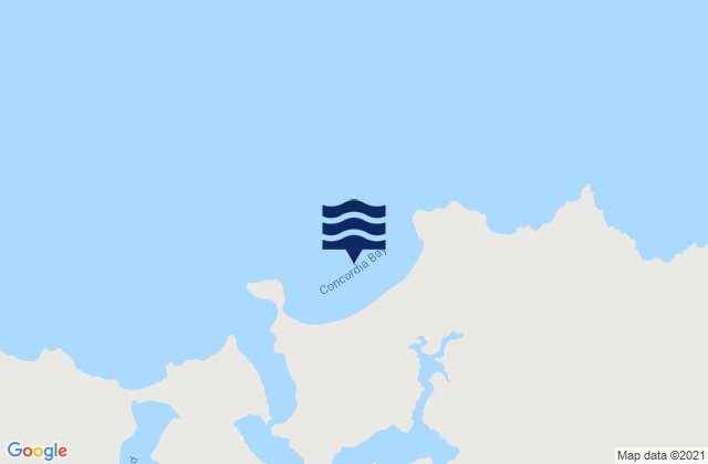 Mappa delle Getijden in Concirdia Bay, Argentina