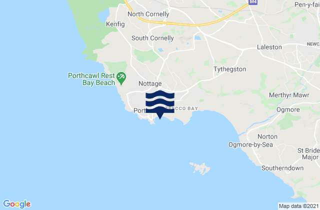 Mappa delle Getijden in Coney Beach, United Kingdom