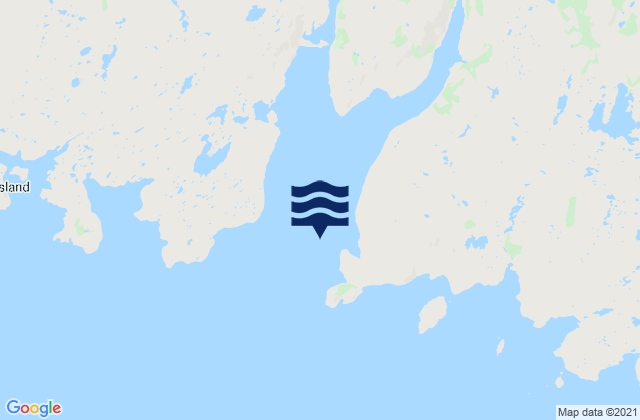 Mappa delle Getijden in Connoire Bay, Canada