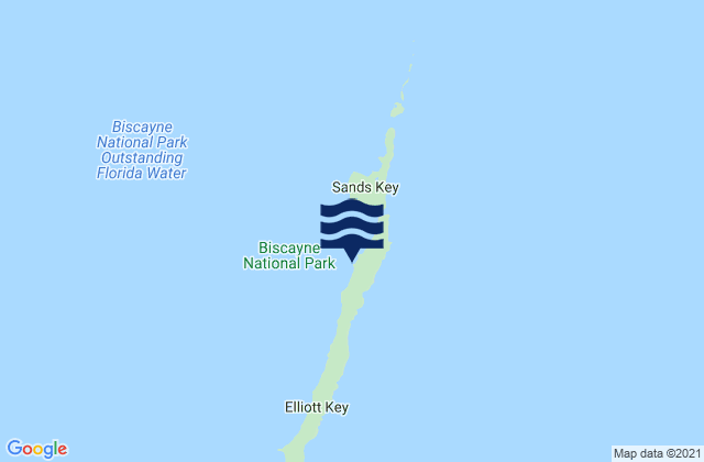 Mappa delle Getijden in Coon Point Elliott Key Biscayne Bay, United States