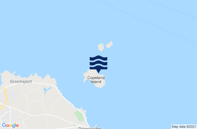 Mappa delle Getijden in Copeland Island, United Kingdom