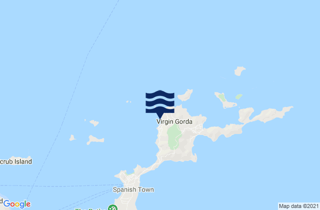 Mappa delle Getijden in Copper Mine Bay, U.S. Virgin Islands