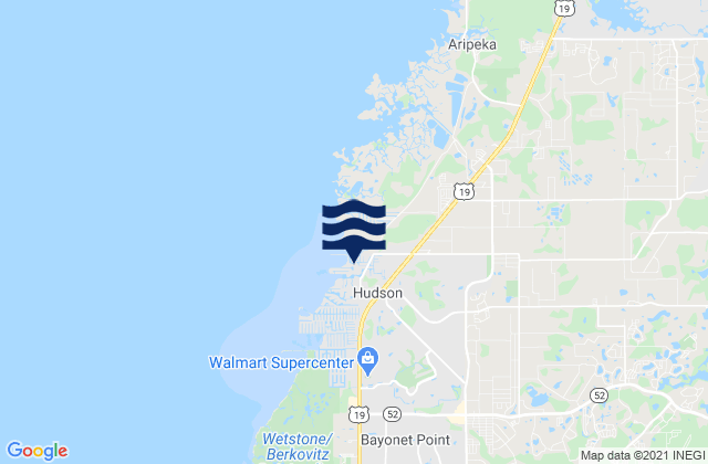 Mappa delle Getijden in Coral Cove, United States