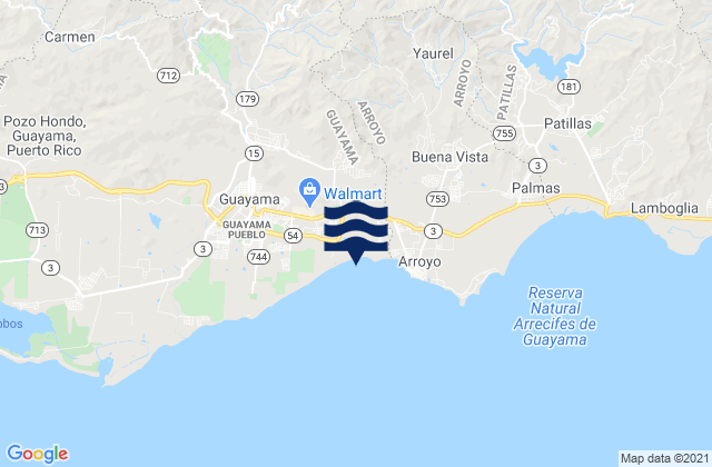 Mappa delle Getijden in Corazón, Puerto Rico