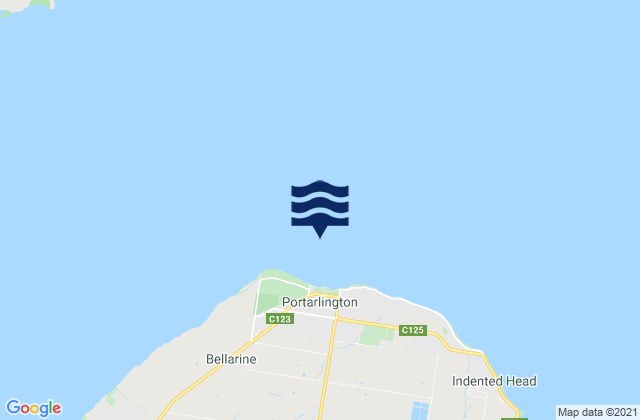 Mappa delle Getijden in Corio Bay, Australia