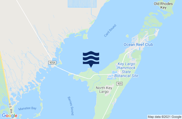 Mappa delle Getijden in Cormorant Point, United States