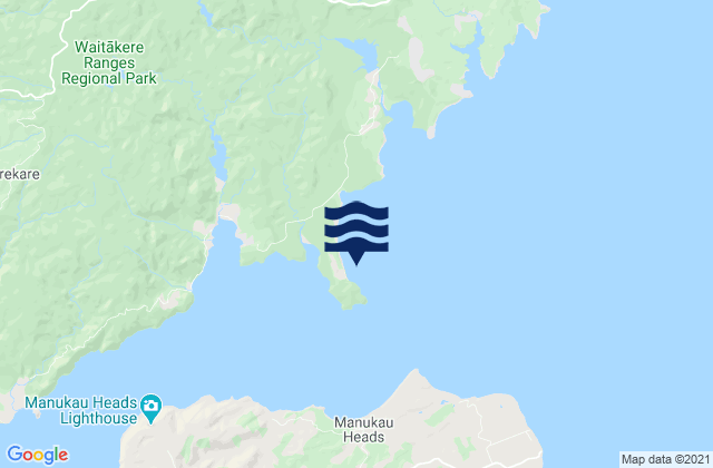 Mappa delle Getijden in Cornwallis, New Zealand