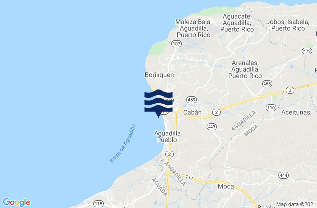 Mappa delle Getijden in Corrales Barrio, Puerto Rico
