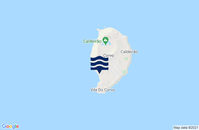Mappa delle Getijden in Corvo, Portugal