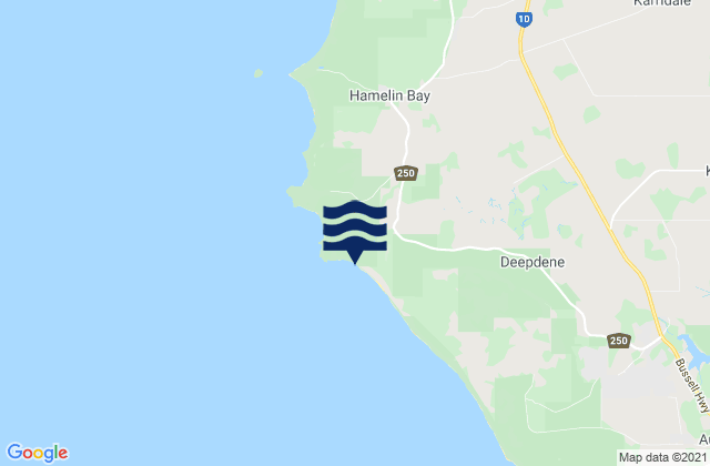 Mappa delle Getijden in Cosy Corner, Australia