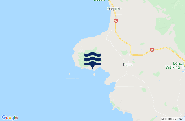 Mappa delle Getijden in Cosy Nook, New Zealand