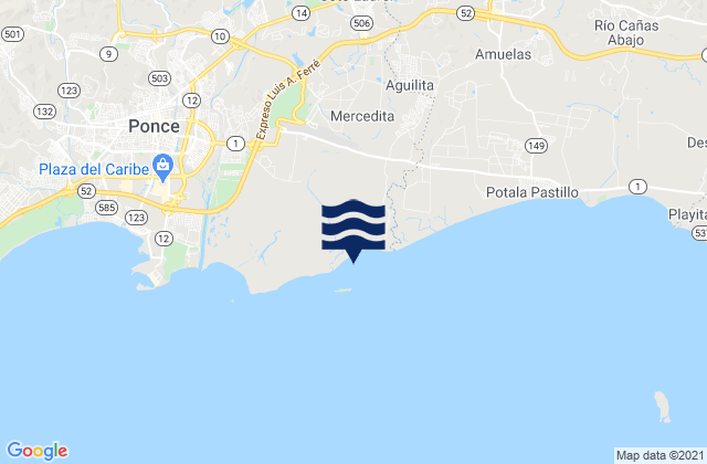 Mappa delle Getijden in Coto Laurel Barrio, Puerto Rico