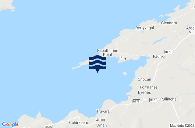 Mappa delle Getijden in Coulagh Bay, Ireland
