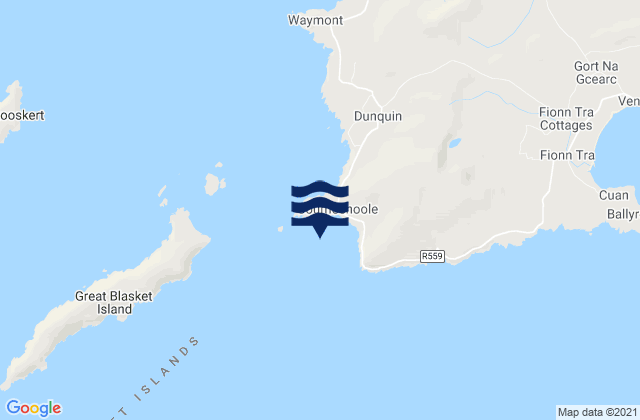 Mappa delle Getijden in Coumeenoole Bay, Ireland