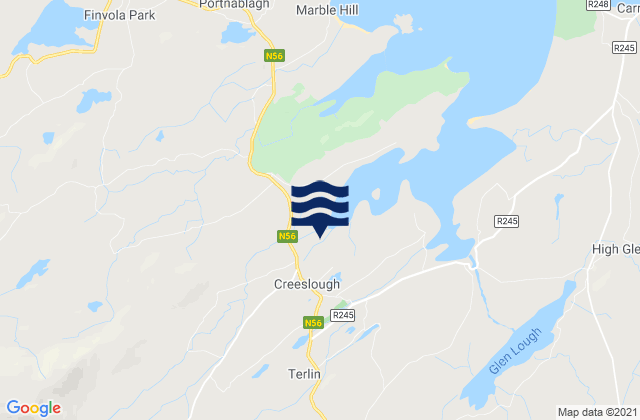 Mappa delle Getijden in County Donegal, Ireland