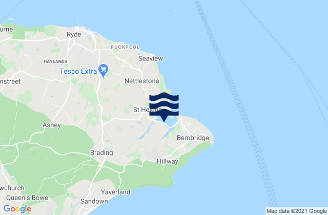 Mappa delle Getijden in Crab Island, United Kingdom