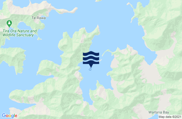 Mappa delle Getijden in Crail Bay, New Zealand