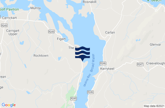 Mappa delle Getijden in Cranford, Ireland