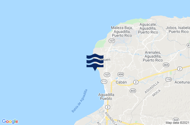 Mappa delle Getijden in Crash Boat, Puerto Rico