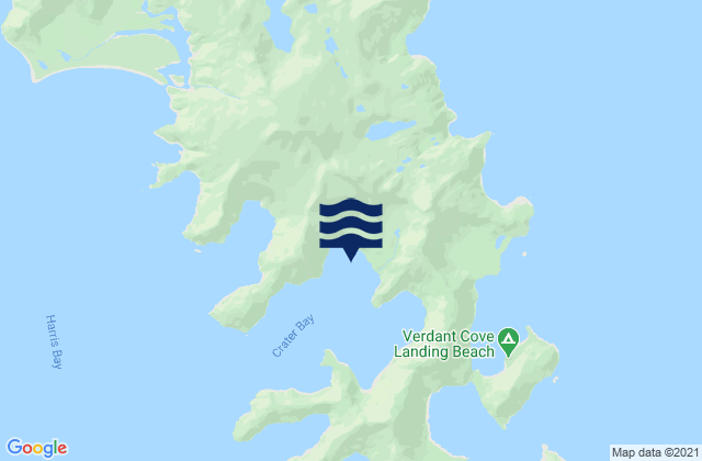 Mappa delle Getijden in Crater Bay (Harris Bay), United States