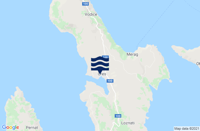 Mappa delle Getijden in Cres, Croatia