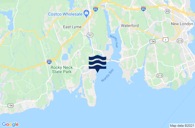 Mappa delle Getijden in Crescent Beach, United States