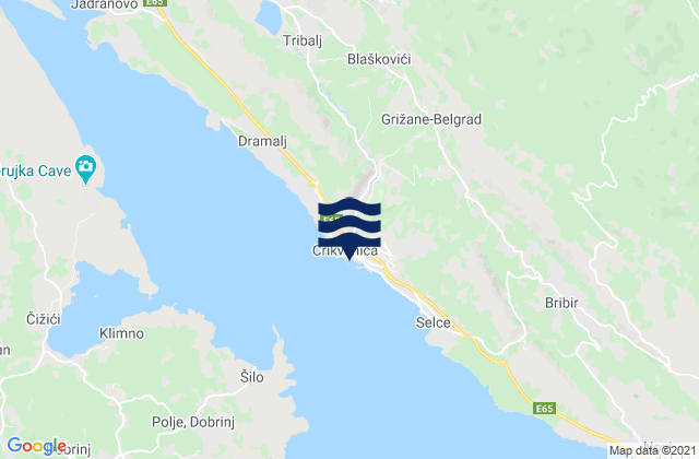 Mappa delle Getijden in Crikvenica, Croatia