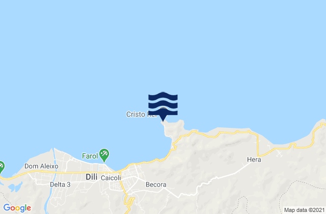 Mappa delle Getijden in Cristo Rei, Timor Leste