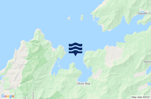 Mappa delle Getijden in Croisilles Harbour - Kotiro Point, New Zealand