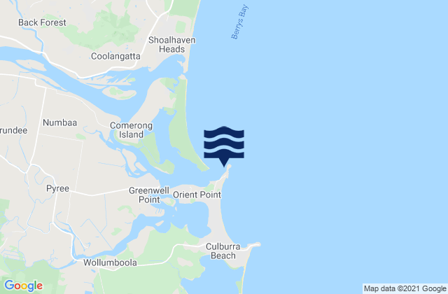 Mappa delle Getijden in Crookhaven Heads, Australia