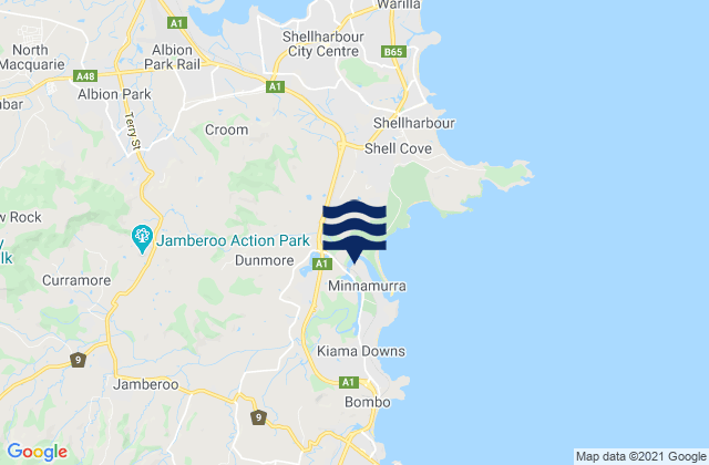Mappa delle Getijden in Croom, Australia
